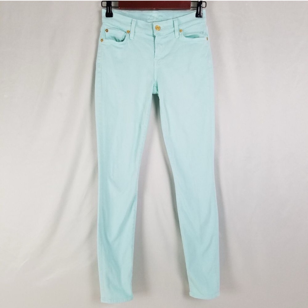 7 For All Mankind Light Blue/Green Denim 
- Size 25